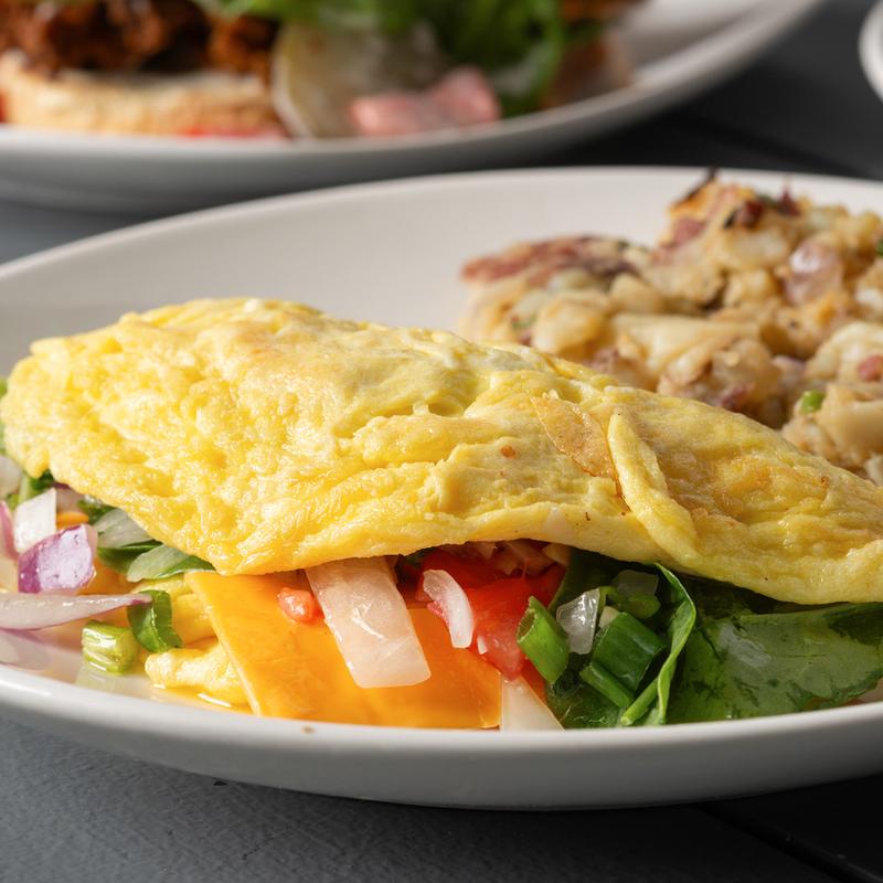 Veggie and cheese omelet