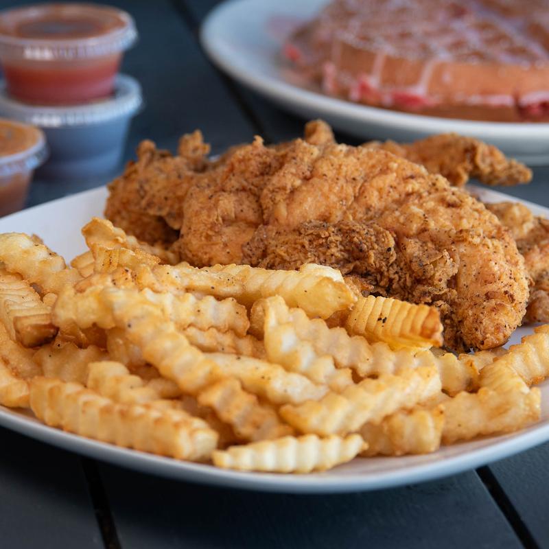 Chicken tender combo served with fries